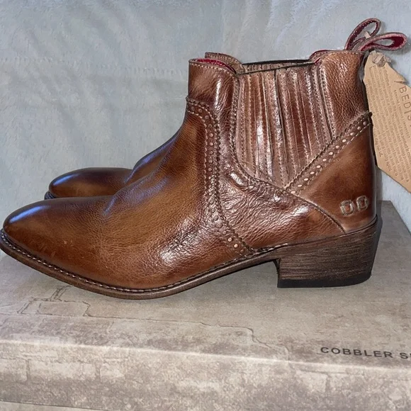 NWT BED|STU Ellice Tan Rustic Ankle Boot - Picture 9 of 12